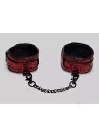 Красно-черные оковы Reversible Faux Leather Ankle Cuffs - Fifty Shades of Grey - купить с доставкой в Домодедово