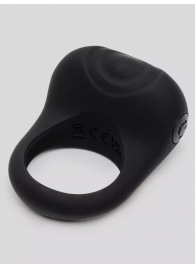 Черное эрекционное виброкольцо Sensation Rechargeable Vibrating Love Ring - Fifty Shades of Grey - в Домодедово купить с доставкой