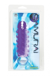 Закрытая фиолетовая насадка с пупырышками SAMURAI PENIS SLEEVE PURPLE - 14,5 см. - NMC - в Домодедово купить с доставкой
