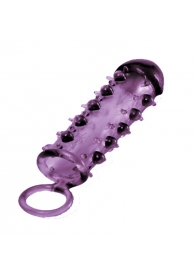 Закрытая фиолетовая насадка с пупырышками SAMURAI PENIS SLEEVE PURPLE - 14,5 см. - NMC - в Домодедово купить с доставкой