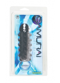Дымчатая стимулирующая насадка с закрытой головкой SAMURAI PENIS SLEEVE BLACK - 14,5 см. - NMC - в Домодедово купить с доставкой