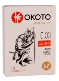 Тонкие презервативы OKOTO Thin Extra Soft - 3 шт. - Sitabella - купить с доставкой в Домодедово