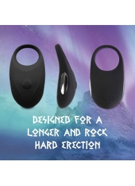 Черное эрекционное виброкольцо Thor Cockring - FeelzToys - в Домодедово купить с доставкой
