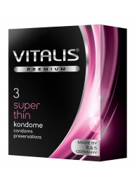 Ультратонкие презервативы VITALIS PREMIUM super thin - 3 шт. - Vitalis - купить с доставкой в Домодедово