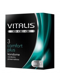 Контурные презервативы VITALIS PREMIUM comfort plus - 3 шт. - Vitalis - купить с доставкой в Домодедово