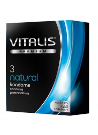 Классические презервативы VITALIS PREMIUM natural - 3 шт. - Vitalis - купить с доставкой в Домодедово