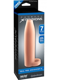 Телесная насадка Real Feel Enhancer XL - 17 см. - Pipedream - в Домодедово купить с доставкой