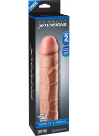 Телесная насадка Fantasy X-tensions Perfect 2  Extension - 20,3 см. - Pipedream - в Домодедово купить с доставкой