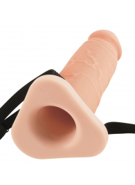 Телесный реалистичный фаллоимитатор с полостью Silicone Hollow Extension - 20 см. - Pipedream - купить с доставкой в Домодедово