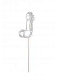 Прозрачный леденец в форме фаллоса со вкусом пина колады - Sosuчki - купить с доставкой в Домодедово