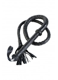 Длинный кожаный кнут с хлопушками на конце - ToyFa - купить с доставкой в Домодедово
