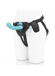 Голубая изогнутая насадка 6in Remote Control Ripple P-Spot G-Spot на черных трусиках - 16 см. - Pegasus - купить с доставкой в Домодедово