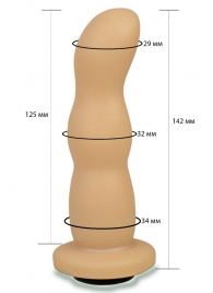 Телесная рельефная насадка Harness - 14,2 см. - LOVETOY (А-Полимер) - купить с доставкой в Домодедово