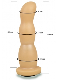 Телесная рельефная насадка Harness - 15,9 см. - LOVETOY (А-Полимер) - купить с доставкой в Домодедово