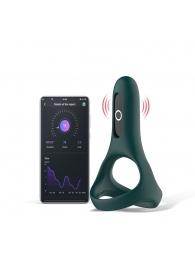 Изумрудное виброкольцо Magic Motion Rise с подхватом мошонки - Magic Motion - в Домодедово купить с доставкой