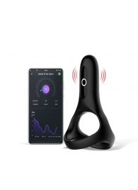 Черное виброкольцо Magic Motion Rise с подхватом мошонки - Magic Motion - в Домодедово купить с доставкой