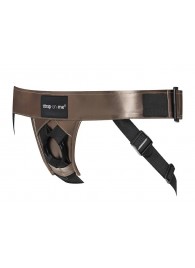 Бронзовый пояс для насадок Curious Harness - Strap-on-me - купить с доставкой в Домодедово