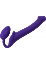 Фиолетовый безремневой страпон Silicone Bendable Strap-On - size M - Strap-on-me - купить с доставкой в Домодедово