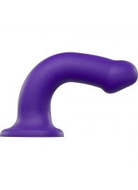 Фиолетовый фаллоимитатор-насадка Strap-On-Me Dildo Dual Density size L - 19 см. - Strap-on-me - купить с доставкой в Домодедово