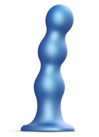 Голубая насадка Strap-On-Me Dildo Plug Balls size L - Strap-on-me - купить с доставкой в Домодедово