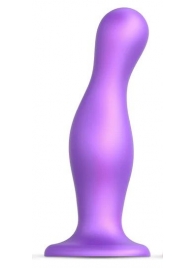 Фиолетовая насадка Strap-On-Me Dildo Plug Curvy size L - Strap-on-me - купить с доставкой в Домодедово