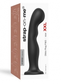 Черная насадка Strap-On-Me Dildo Plug P G size XXL - Strap-on-me - купить с доставкой в Домодедово