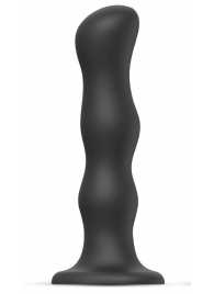 Черная насадка Strap-On-Me Dildo Geisha Balls size M - Strap-on-me - купить с доставкой в Домодедово