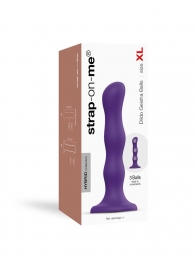 Фиолетовая насадка Strap-On-Me Dildo Geisha Balls size XL - Strap-on-me - купить с доставкой в Домодедово