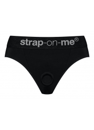 Черные трусики для насадок Heroine Lingerie Harness - size L - Strap-on-me - купить с доставкой в Домодедово