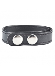 Кольцо на пенис SNAP COCK RING из искусственной кожи на клепках - BlueLine - в Домодедово купить с доставкой