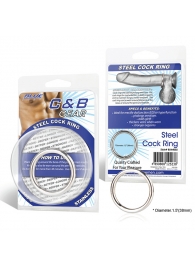 Стальное эрекционное кольцо STEEL COCK RING - 4.5 см. - BlueLine - в Домодедово купить с доставкой