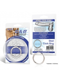 Стальное эрекционное кольцо STEEL COCK RING - 3.5 см. - BlueLine - в Домодедово купить с доставкой
