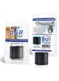 Хомут-утяжка для мошонки из искусственной кожи на липучке VELCRO BALL STRETCHER- 4 см. - BlueLine - в Домодедово купить с доставкой