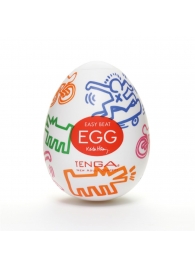 Мастурбатор-яйцо Keith Haring EGG STREET - Tenga - в Домодедово купить с доставкой