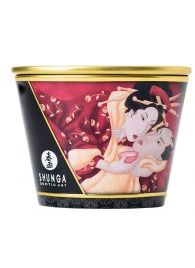 Массажная  свеча Sparkling Strawberry Wine с ароматом клубничного вина - 170 мл. - Shunga - купить с доставкой в Домодедово
