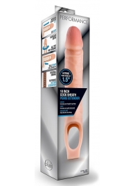 Телесная насадка на пенис 10 Inch Cock Sheath Extender - 25 см. - Blush Novelties - в Домодедово купить с доставкой