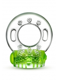 Зеленое эрекционное виброкольцо Arouser Vibrating C-Ring - Blush Novelties - в Домодедово купить с доставкой