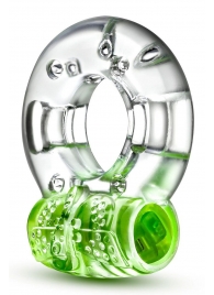 Зеленое эрекционное виброкольцо Arouser Vibrating C-Ring - Blush Novelties - в Домодедово купить с доставкой
