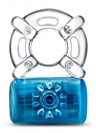 Синее эрекционное виброкольцо Pleaser Rechargeable C-Ring - Blush Novelties - в Домодедово купить с доставкой