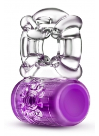 Фиолетовое эрекционное виброкольцо Pleaser Rechargeable C-Ring - Blush Novelties - в Домодедово купить с доставкой