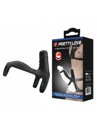 Черная вибронасадка на пенис Vibrating Penis Sling - Baile - в Домодедово купить с доставкой