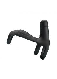 Черная вибронасадка на пенис Vibrating Penis Sling - Baile - в Домодедово купить с доставкой