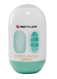 Бирюзовый мастурбатор-яйцо Twist Angel - Baile - в Домодедово купить с доставкой