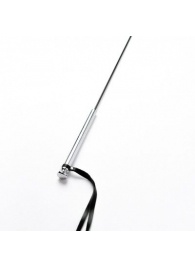 Черный кожаный стек с гладкой ручкой - 55 см. - Crazy Handmade - купить с доставкой в Домодедово