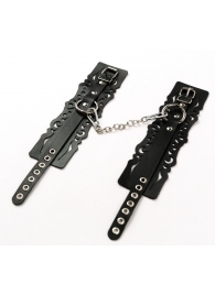 Узорчатые кожаные оковы с регулируемыми ремешками - Crazy Handmade - купить с доставкой в Домодедово