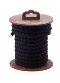 Черная хлопковая веревка для бондажа на катушке - 5 м. - Crazy Handmade - купить с доставкой в Домодедово