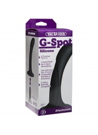 Черная изогнутая насадка Vac-U-Lock G-Spot - 16,5 см. - Doc Johnson - купить с доставкой в Домодедово