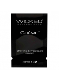 Крем для массажа и мастурбации Wicked Stroking and Massage Creme - 3 мл. - Wicked - купить с доставкой в Домодедово