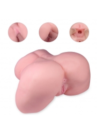 Реалистичный мастурбатор-полуторс с 2 рабочими отверстиями - S-HANDE - в Домодедово купить с доставкой