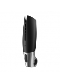 Черный мастурбатор с вибрацией Power Masturbator - Satisfyer - в Домодедово купить с доставкой